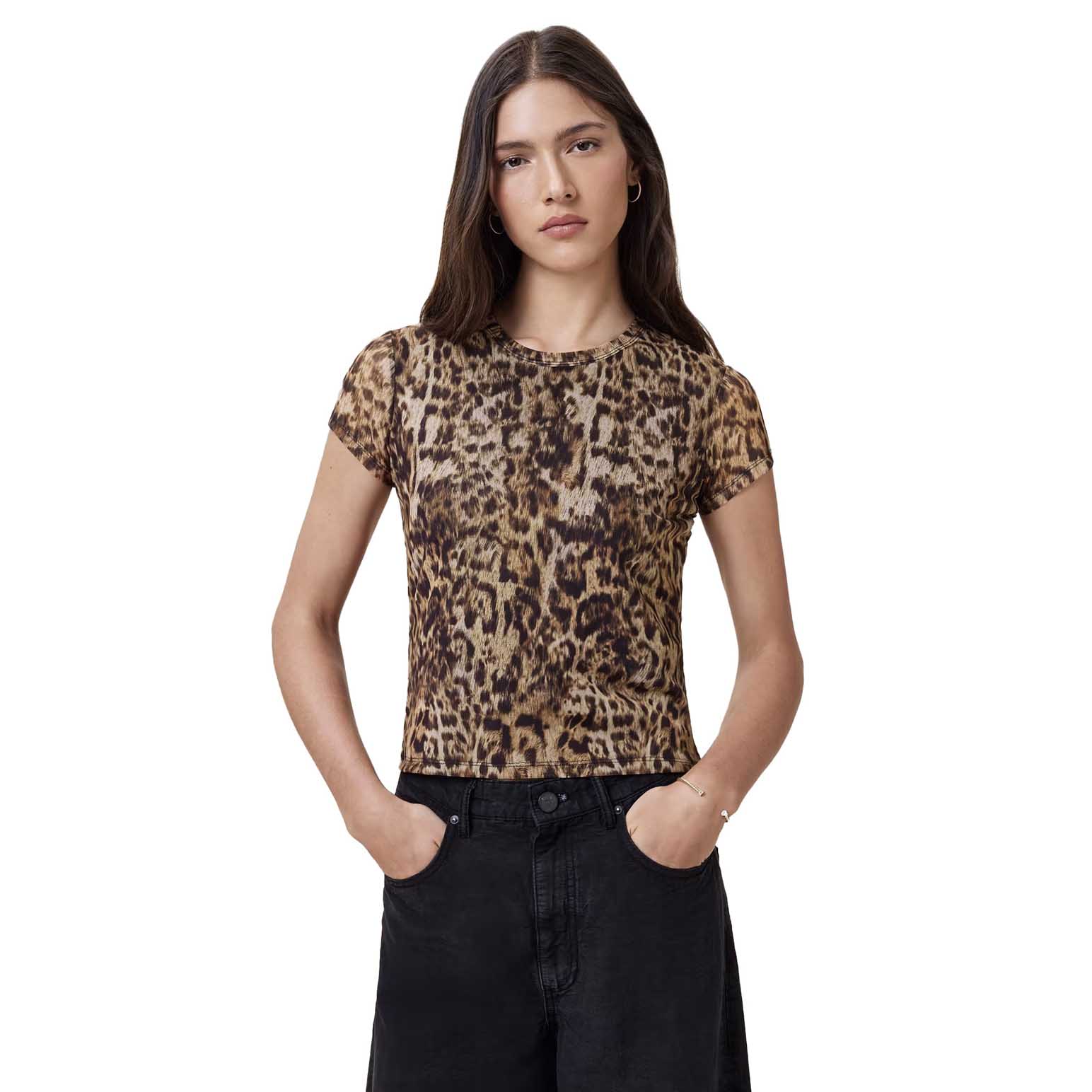 AllSaints Ellie Mesh Print T-Shirt